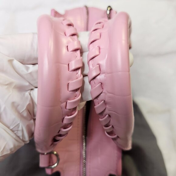 Authentic Balenciaga Nano Neo City Croc Embossed Leather in Pink - Picture 6 of 17